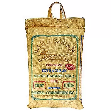 Aahubarah Aahu Barah Basmati Sela Rice 10lb 10 Pound (Pack of 1)