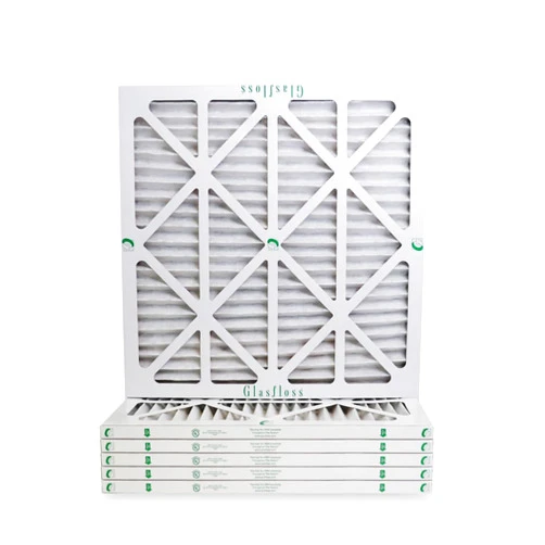 Glasfloss 14x14x1 Pleated Air Filter, ZL Series, MERV 10 - Actual Size: 13 1/2 x 13 1/2 x 7/8 (Box of 6)