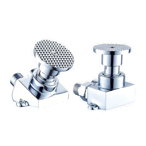 MQKXZOWL Sink Tap Basin Faucet Floor Foot Pedal Control Switch Copper Single Cold(Vertical Type)