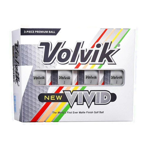 Volvik 2020 Vivid 3 Pc Golf Matte Balls White