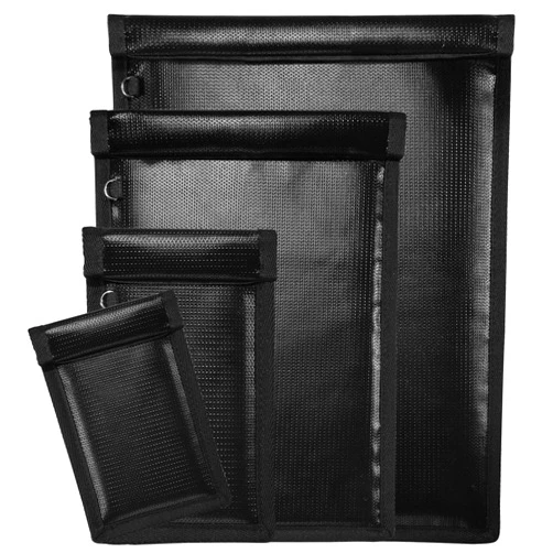 Bilhchi Faraday Bags, 4 Pack EMP Proof Faraday Bag, Faraday Pouch with Key Fob Protector, for Phones & Small Tablets & Car Keys, Faraday Bag for Anti-Theft Anti-Tracking (Black)