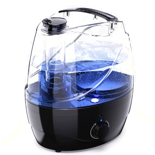 Admettre Cool Mist Humidifiers for bedroom with 2.2L Water Tank, 24 Hours with Whisper-Quiet Operation, Adjustable 360° Rotation Nozzle, Night Light Function, BPA Free(Black)