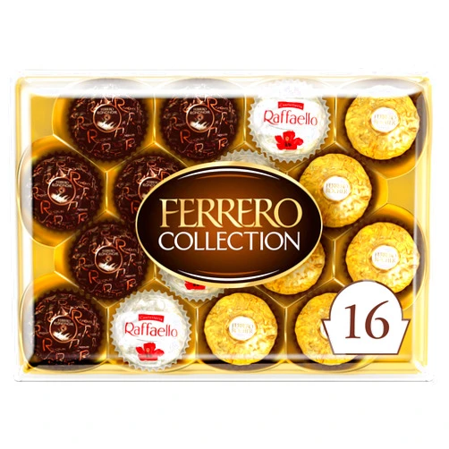 Ferrero Rocher Ferrero Collection, 16 Count, Premium Gourmet Assorted Hazelnut Milk Chocolate, Dark Chocolate and Coconut, 6.1 oz