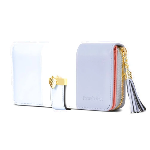 Pomelo Best RFID Blocking Wallets Clutch Wallets for Women with Multiple Card Holder, Coin Pocket and Cellphone Compartment, Light Blue