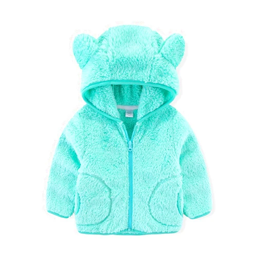LULU99 Baby Boy Gifts for Baby Shower, Toddler Kids Baby Girl Boy Jacket Children's Fleece Hooded Winter Coat Outerwear Mint Green 3-4T