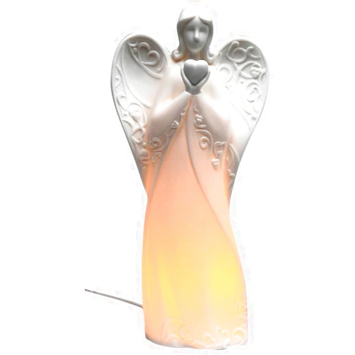 ATD Appletree Design Angel With Heart Night Light, 9-3/8-Inch Tall, Includes Cord