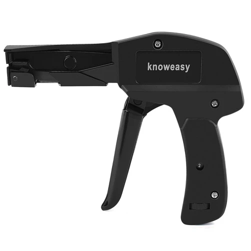 Knoweasy Cable Tie Gun and Cable Tie Tool- Fastening and Flush Cutting Tool with Steel Handle Zip Tie Tool for Nylon Cable Ties