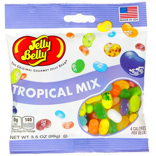 Jelly Belly Assorted Beans - Tropical Mix - 3.5 oz. - 12 Pack