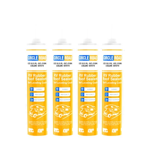 CircleRoad RV Roof Sealant 4 Pack, Self Leveling Lap Sealant White, RV Sealant and Caulking for RV Roofs, Trailers, Campers, Maintenance