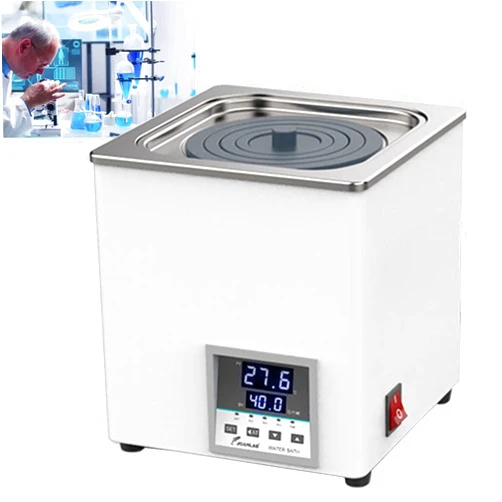 MINRUN Single Hole Lab Digital Thermostatic Water Bath, Temperature Range +5-99.9℃, Electric Digital Display Laboratory Water Bath with Selectable Openings, for Experiments