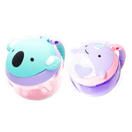 Skip Hop Baby Snack Container Zoo Snack Cup Koala and Narwhal 2-Pack