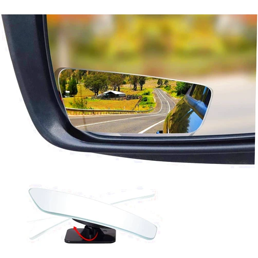 Verivue Mirrors 3.5 Inches Rectangle Shape Blind Spot Mirror for Car, Universal Fit, HD, Stick on, Frameless, Convex, Wide Angle, Side Mirror Blindspot, Adjustable Design Blind Spot Mirrors 2 Pack