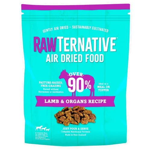 Grandma Mae's Country Naturals RawTernative Air Dried Dog Food 1 LB Lamb and Lamb Organs Recipe