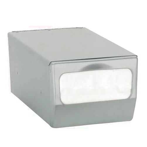 Dispense-Rite CT-FULL-BS Countertop Napkin Dispenser Single Sided, Stainless Steel Napkin Holder, 4 1/2
