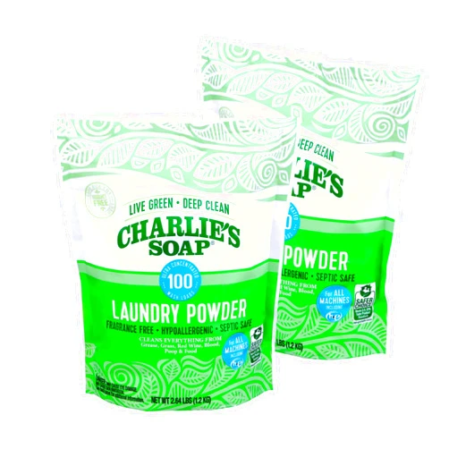Charlie's Soap Laundry Powder (100 Loads, 2 Pack) Hypoallergenic Deep Cleaning Washing Detergent – Eco-Friendly, Safe, and Effective