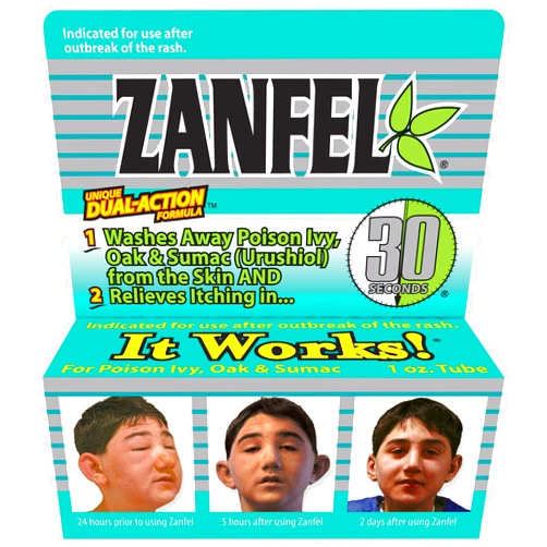 ZANFEL - Poison Ivy, Oak & Sumac Wash: Topical Solution for Poison Ivy, Poison Oak, and Sumac
