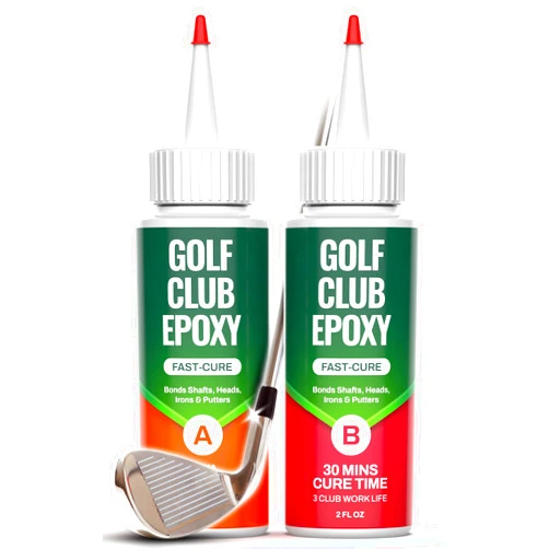 FORTIVO Golf Club Epoxy Fast Cure – 30 Min Epoxy Glue for Golf Club Repair for All Golf Shafts, Heads, Drivers, Putters, and Irons, Works on Graphite & Steel Shafts