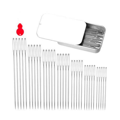 Mr. Pen- Large Eye Needles for Hand Sewing, 40 pcs, 7 Sizes, Large Eye Sewing Needles with Needle Threaders, Embroidery Needles for Hand Sewing Needles Large Eye Hand Sewing Needle, Embroidery Needle