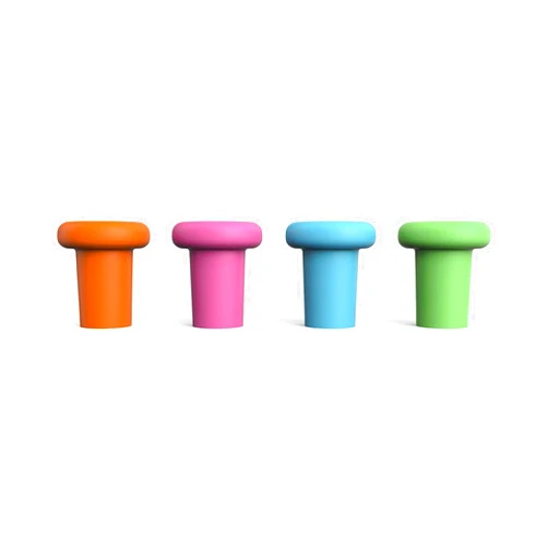Bakerpan Silicone Wine Stoppers for Wine Bottles, Wine Bottle Stopper, Reusable Wine Corks - Set of 4