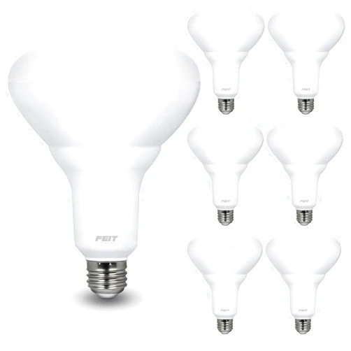Feit Electric LED BR40 Bulbs, Dimmable, 65W Equivalent, 10 Year Life, 850 Lumens, E26 Base, 2700k Soft White, Flood Lights, Recessed Can Light Bulbs, Damp Rated, UL Listed, 6 Pack, BR40DM/10KLED/2/3