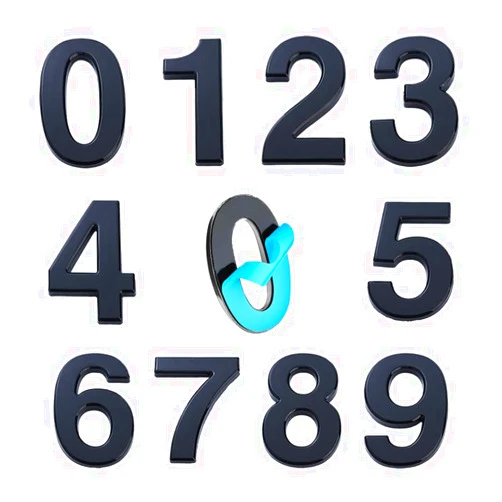 C CRYSTAL LEMON House Numbers – Premium Self Stick House Number – Durable 4-inch Mailbox Numbers – Plastic House Numbers for Outside – Includes All Digits – Address Numbers Pack for Rooms, Homes, Mailbox