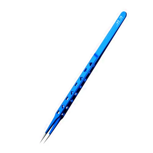 IANROL Fit for Mechanic Aac14 Stainless Steel 8 Hole Tweezers for Precise Maintenance of Mobile Phone Flying Wire Spot Welding IC Chip Tool (Length : 16cm)