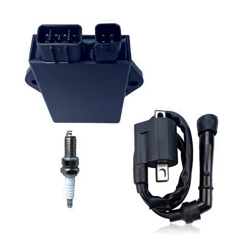 QINLANAP Ignition Coil CDI BOX & Spark Plug for Yamaha Big Bear 350 1996-1999 Replace #4SH-85540-00-00 Wolverine 350 2000-2001 / Timberwolf 350 1997 / Kodiak 400 1996-1999 QINLANAP