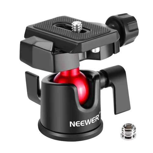 NEEWER Camera Tripod Head Ball Head 360° Rotating Panoramic with 1/4