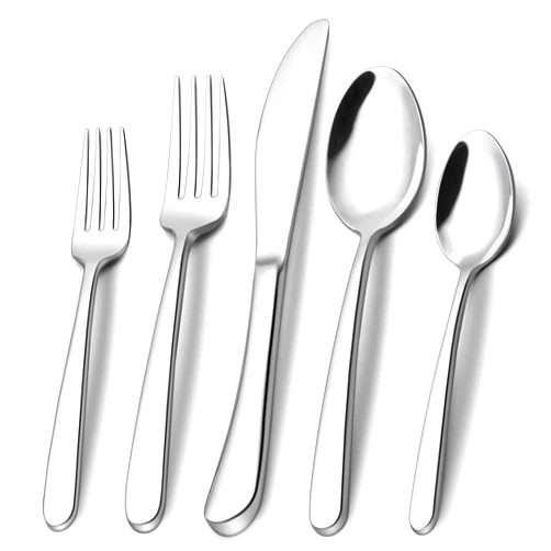 EWFEN 40-Piece Silverware Set, Heavy Duty Stainless Steel Flatware Set for 8, Food-Grade Tableware Cutlery Set, Utensil Sets for Home Restaurant, Mirror Finish, Dishwasher Safe