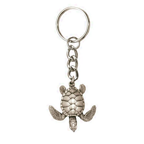 Unrealfind Quality Realistic Key Chain Sea Turtle (Sea Turtle Pewter Shell)