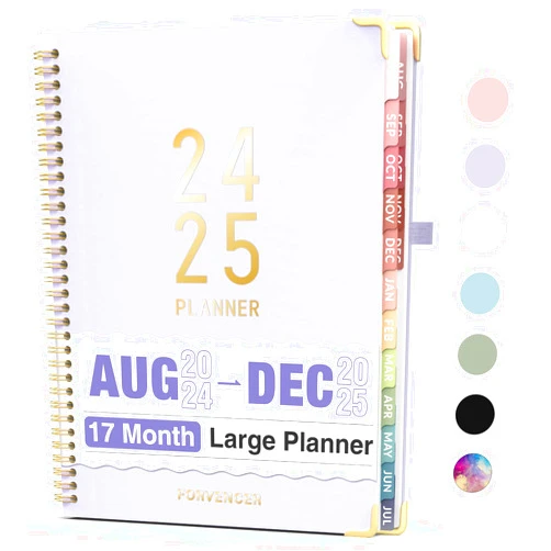 Forvencer 17 Month Academic Planner 2024-2025, Large 8.5