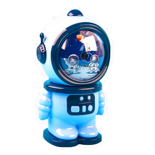 Anller Pencil Sharpener, Hand Crank Manual Sharpener, Auto Pen Feed Feature, Astronaut Shape Pencil Cutter for Classroom/Office/Home/Kids Gift, Blue