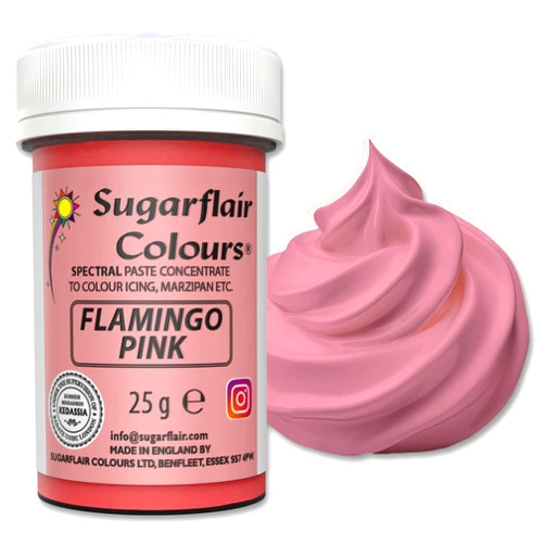 Sugarflair Colours Sugarflair 25g Flamingo Pink Spectral Paste Gel Edible Food Colour Cake Icing