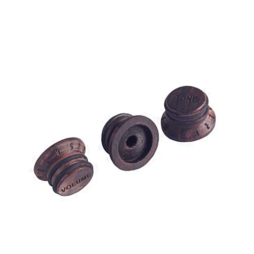 Alnicov 3 PCS Guitar Speed Control Knobs,For Guitar Bass Parts Volume Tone Knobs Top Hat,Rosewood