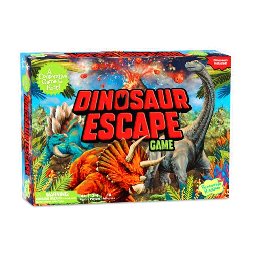 Peaceable Kingdom Dinosaur Escape Cooperative Memory Game of Logic and Luck for 2 to 4 Kids Ages 4+