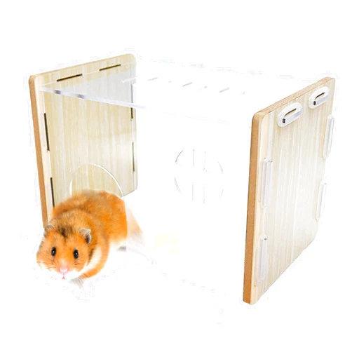 Hamiledyi Hamsters Hideout-Tunnel House Acrylic Panel for Clear Observation Hamster Hides Exploring Tunnel Toy for Syrian Dwarf Hamster Gerbils Degus