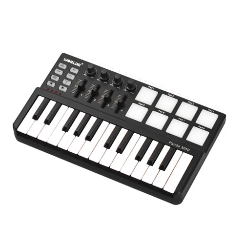 ERYUE Mini Portable Mini 25-Key USB Keyboard and Drum Pad MIDI Controller
