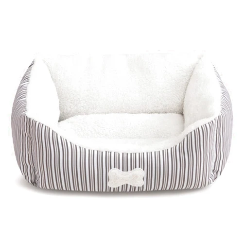 Hollypet Dog Bed, Self-Warming Pet Bed for Small Medium Dog Cat Plush Rectangle Nest Puppy Sleeping Bag Cushion, Gray