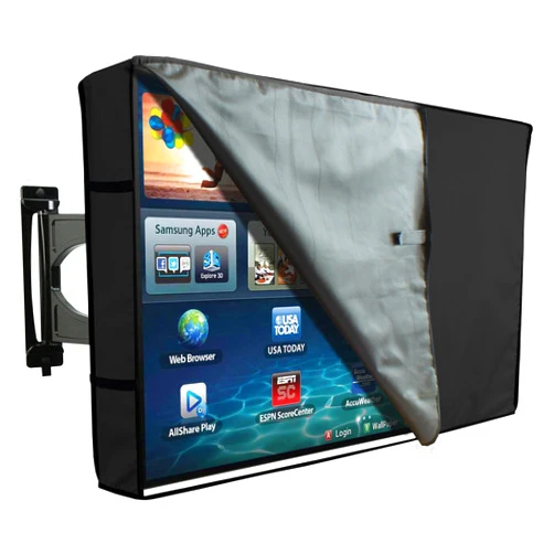 KHOMO GEAR Outdoor TV Cover with Clear Front Universal Weatherproof Protector for 30-32 Inch TV - Fits Most Mounts & Brackets