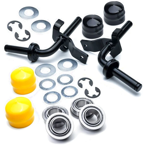 HD Switch Wheel Bushing to Bearing Conversion Kit Front Axle Steering Spindle GY22251BLE GY22252BLE M123811 for John Deere LA, D, X Series Lawn Garden Tractors LA140 LA165 D130 X165 & Many More