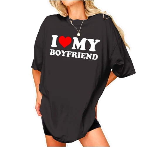 DIGForest I Love My Hot Cougar Girlfriend Shirt - I Love My Cougar GF Shirts for Boyfriend - Valentine's Gifts T-Shirts