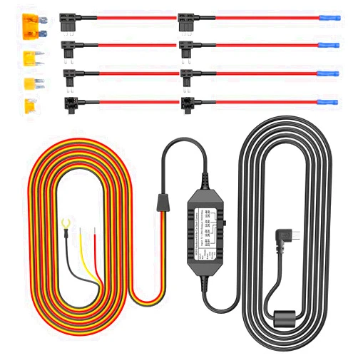 VIOFO HK3 Hardwire Kit with 8pcs Full Set Circuit Fuse Tap, Mini USB Port, for A119V3/A129 Duo/A129 Plus Duo/A129 Pro Duo Dash Cam