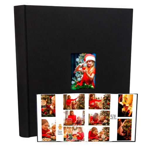 Aevdor 600 Pockets Photo Album 4x6 with Writing Space, Large Capacity 4x6 Photo Album Holds 600 Horizontal and Vertical Photos, Linen Cover Acid Free Pages Photo Book for Family Wedding Baby Pictures, Black