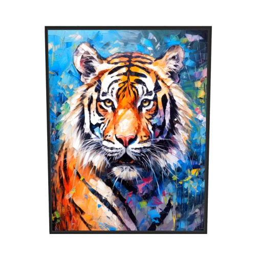 HomeArtPrint Tiger Art Print, Animal Painting Wall Art Abstract Artwork, Colorful Wildlife Prints Decor (11x14 inches (Unframed), Tiger)
