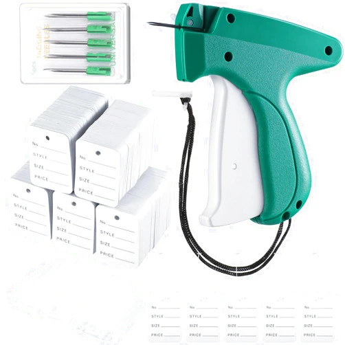Honoson 6006 Pcs Clothes Garment Tag, Tagging Gun for Clothing with 6 Needles Attacher Garment Tag Price Tags 2 Inch Standard Plastic Fasteners Barbs Clothing Paper Size Name Style Steel