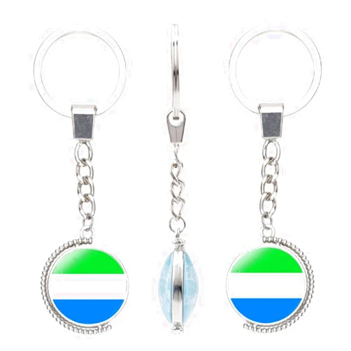 vmcoatdu Many Countries National Flag Double Sided Rotation Key Chain Keyring Gift Men Women Stainless Steel Glass Keychain