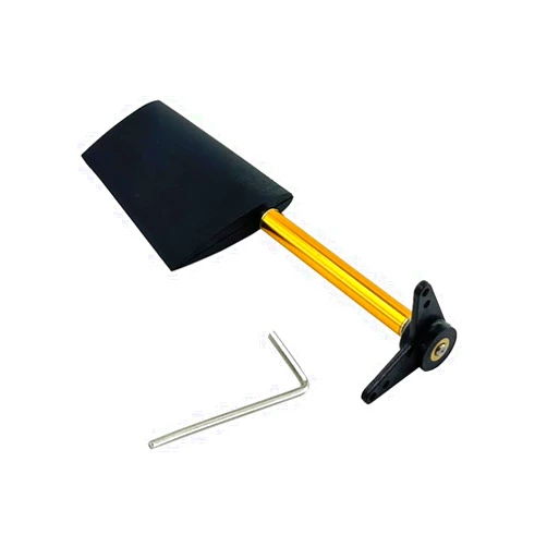 URIMPAVIDO 1PC RC Boat Rudder with 3mm Shaft Hole Rudder Steering Arm for RC Boat Ship DIY Model Boat Building Parts (90 Degree Arm 52mm Rudder)
