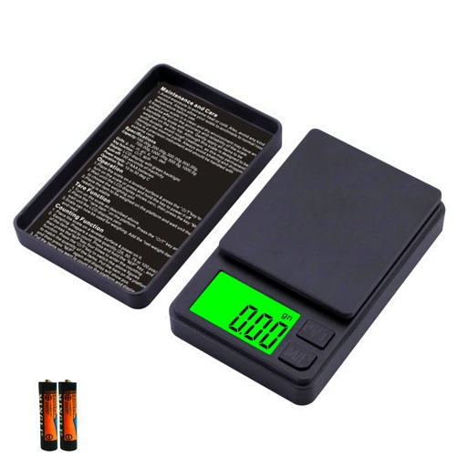 VITSOL Digital Pocket Scale 1000g x 0.01g Weigh Gram Scale, Mini Scale, Digital Grams Scale, Food Scale, Jewelry Scale, Kitchen Scale with Backlit LCD, 7 Units Tare, Battery Included, Black