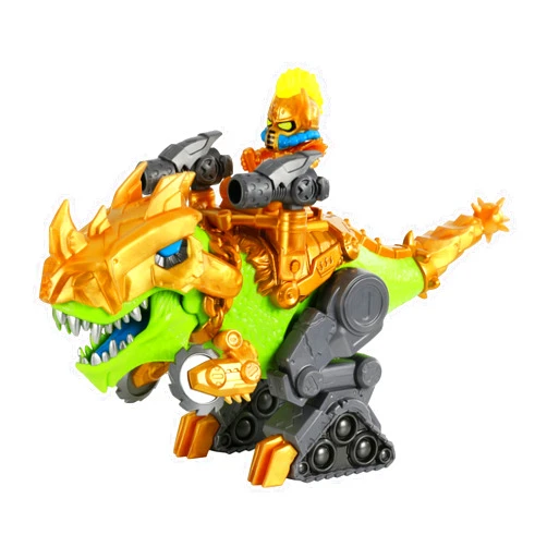 TREASURE X Dino Gold Battle Rex Dino Dissection. 16 Level of Adventure. Dissect The Dino, Save The Hunter and Ride The Mega Sized Dino with Launchers Into Battle