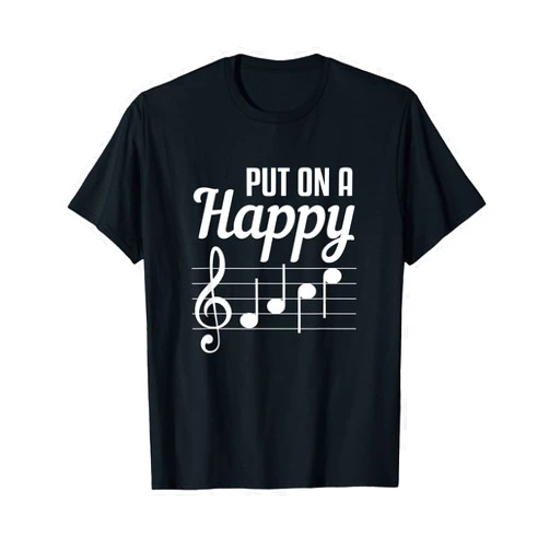 Happy Face Music Teez Funny Put On A Happy Face Music Teacher T-Shirt